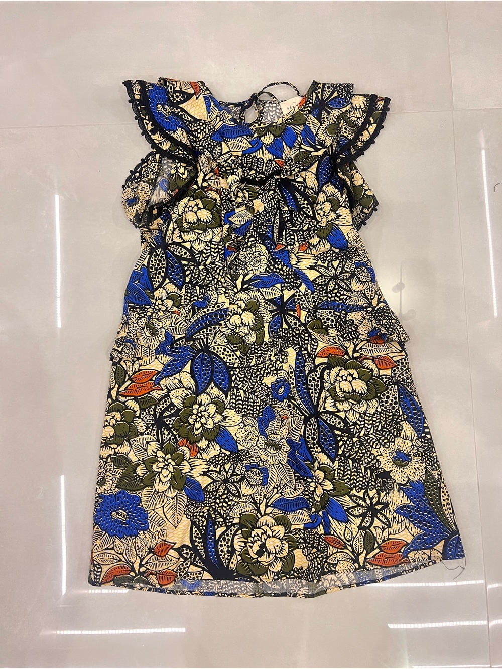 Sézane Alexane Ruffle Printed Mini Dress - Picture 2 of 5